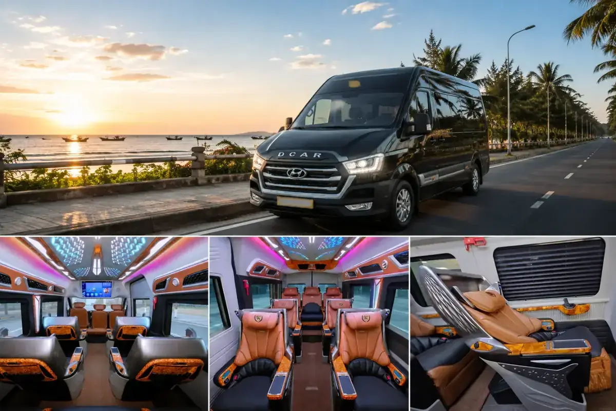 Nội thất Limousine Dcar Hyundai ghế da cao cấp